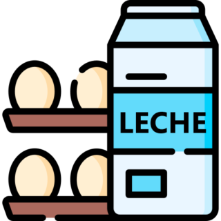 Huevos, leche y mantequilla